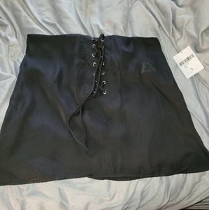 Forever 21, Black, Mini, Skirt, Large, Lace up